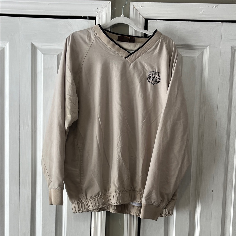 Men's Classic Beige Windbreaker by [Brand]